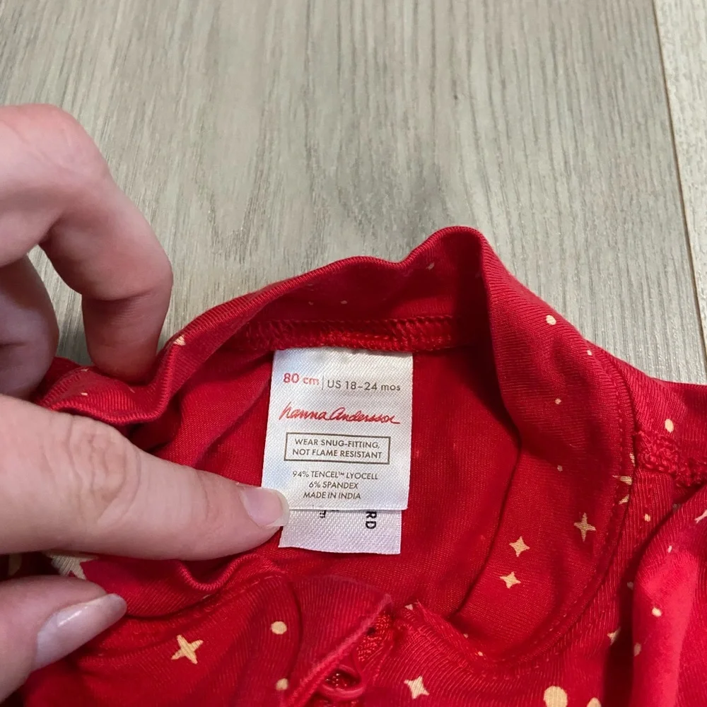 Hanna Andersson Red Pajamas Size 18-24 months